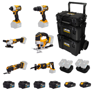 JCB Complete 18V Gereedschapskit incl. JCB Site Kit en accessoires | JCB-18V-SITEKIT-1